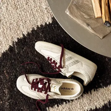 adidas Samba OG Cream White Maroon von oben