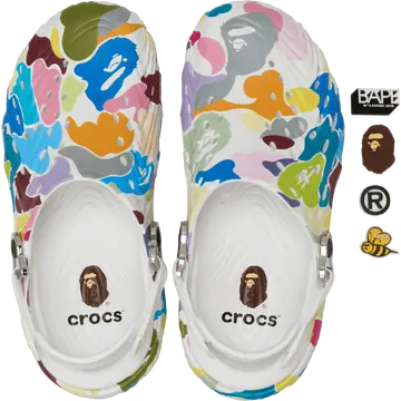 BAPE x Crocs Echo 2 Clog Rainbow Camo Pack