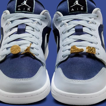 Jordan 1 Low Football Grey Paar Details