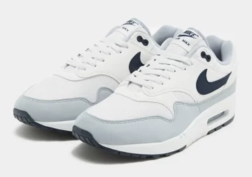 Air Max 1 Pure Platinum Dark Obsidian schräg