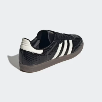 adidas Samba Patent Black Snakeskin schräg