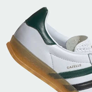 adidas Gazelle Indoor White Collegiate Green Detail Ferse