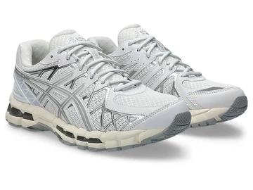 ASICS Gel-Kayano 20 White Pure Silver Paar schräg seitlich