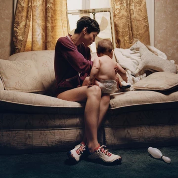 Ice Studios x New Balance M10 Pristine am Fuß mit Model