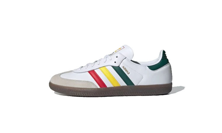 Der adidas Samba Rasta Core White von außen