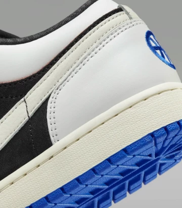 Jordan 1 Low Quai 54 Off Noir Detail Ferse