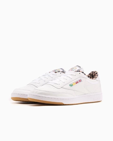 Wacko Maria x Reebok Club C 85 Leopard Pack White Paar von der Seite