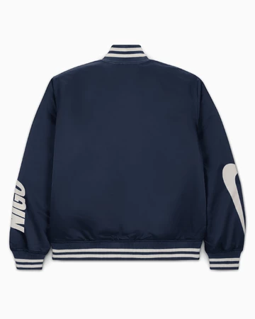 Nigo x Nike Reversible Varsity Jacket College Navy Rücken