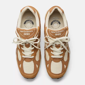 New Balance 991v1 Made in UK Chipmunk Paar Upper