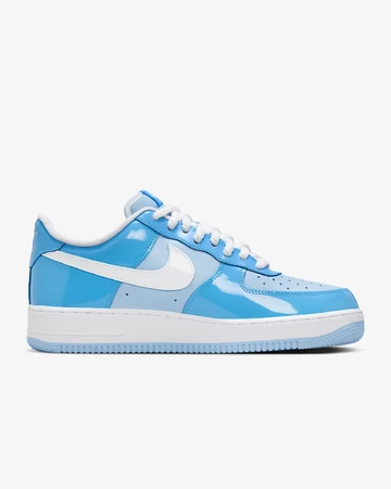 Air Force 1 Psychic Blue White Patent von Innen