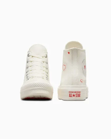 Converse Valentines Day Pack Chuck All Star Off White von Vorne und von Hinten