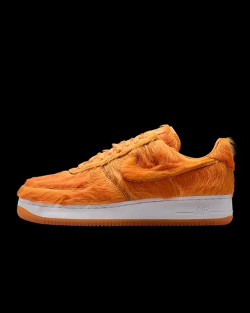 Nike Air Force 1 Orange Pony Hair Außenseite