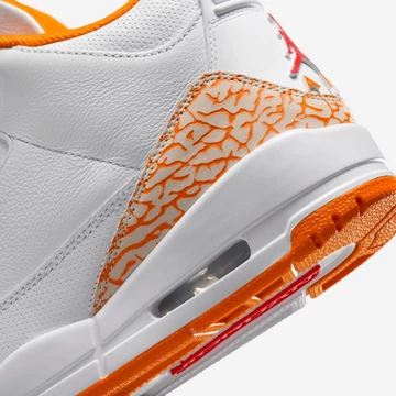 Air Jordan 3 Orange Citrus Ferse Details