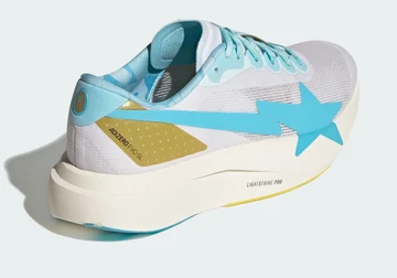 A Bathing Ape x adidas Adizero Evo SL Blue Pink Gold schräg