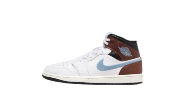 Jordan 1 Mid Brown Blue Grey