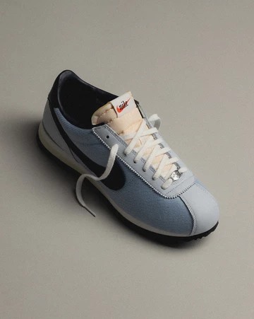 Nike Cortez Blue Denim Twill Loobook seitlich von Oben