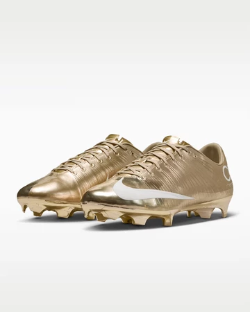 CR7 x Nike Mercurial Superfly 1 RGN SE Metallic Gold Star schräg
