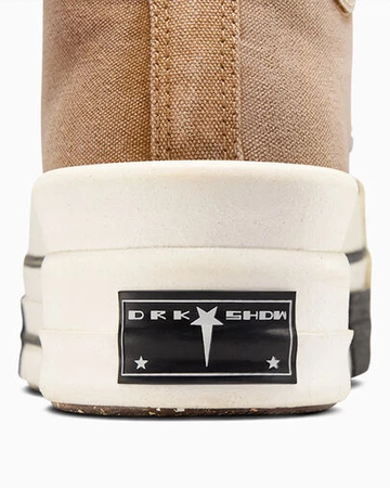 Rick Owens Converse DBL DKRSTR Overdye Chuck 70 Pack Blonde Detail Ferse