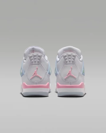 Nike Air Jordan 4 White Medium Soft Pink GS Fersen