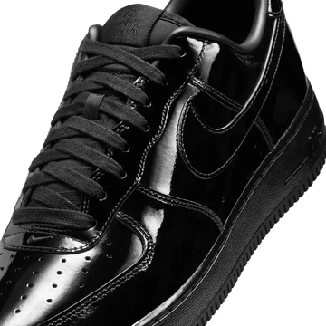 Nike Air Force 1 Low Black Patent Upper Details