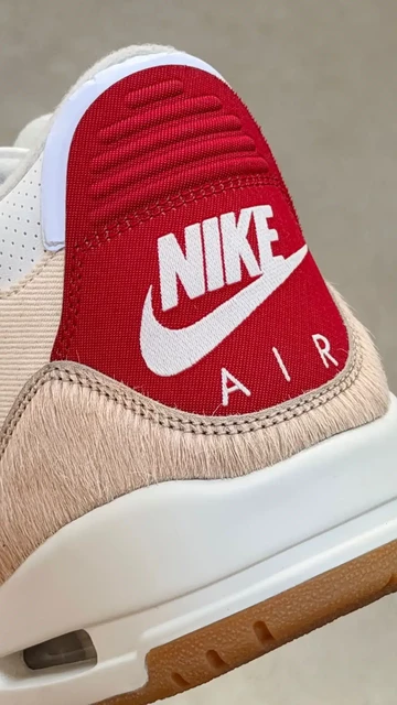 Levi's x Air Jordan 3 White Denim Ferse Details