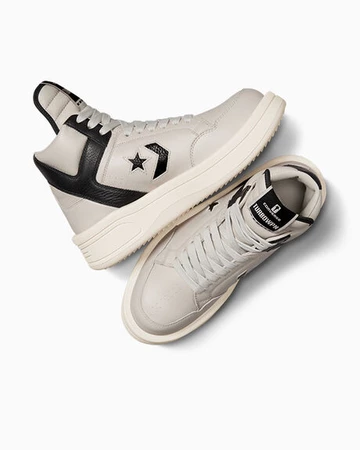 Der Rick Owens Converse Turbowpn Mid Pack in weiß von oben
