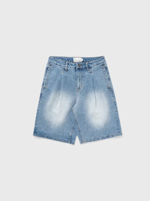 Dime MTL Pleated Denim Shorts  Image