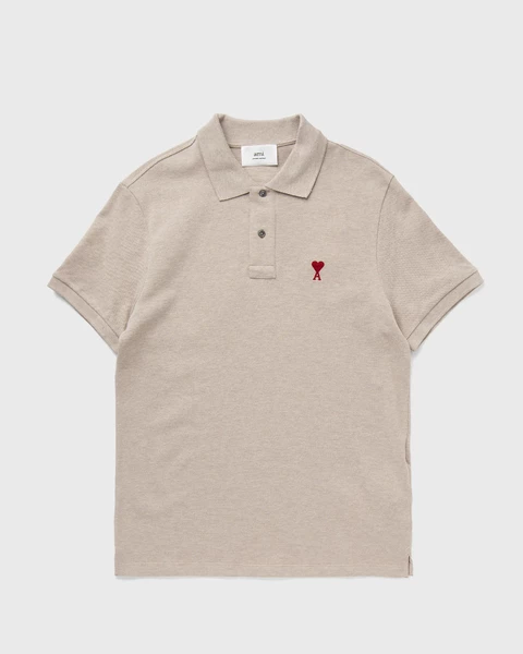 AMI Paris Ami De Coeur Polo Shirt Beige Image