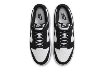 Nike Dunk Low Panda Suede Außenseite von oben