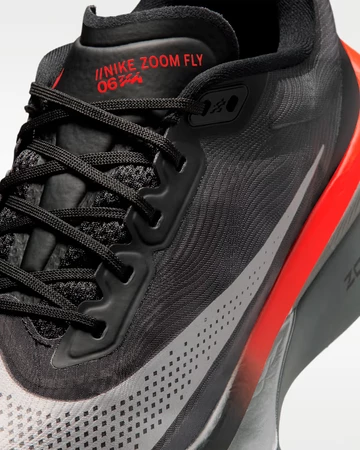 Nike Zoom Fly 6 Black & Bright Crimson Upper Details