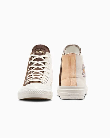 Carhartt WIP Converse CONS Brown & Cream Pack All Star Paar von vorne und hinten