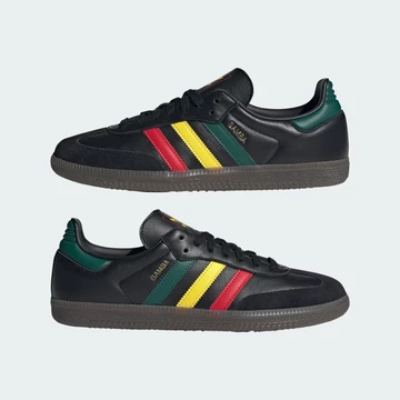Der adidas Samba Rasta Core Black von außen