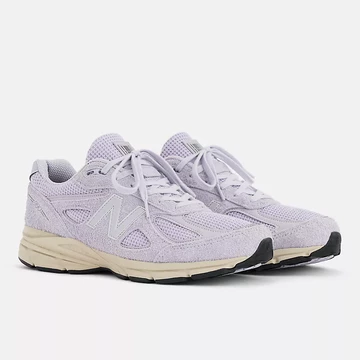 New Balance 990v4 Made in USA Grey Violet schräg