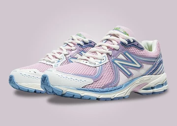 Up There x New Balance 860v2 Blossom Pink schräg