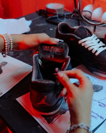 Who Decides War x Jordan Flight Court Bred Mood 5