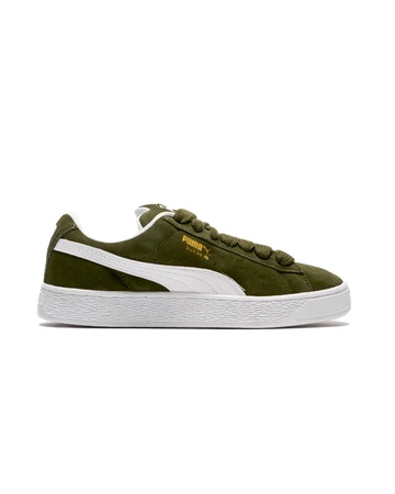Die Außenseite des Puma Suede XL Olive Green