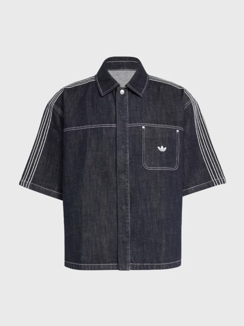Denim Short Sleeve Work Hemd  Image