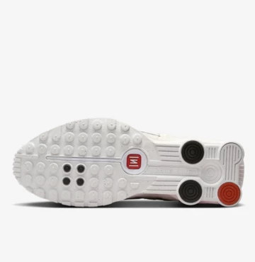 Nike Shox R4 White Picante Red Sohle