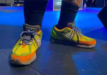 Action Bronson x New Balance 1906R Scorpius on feet