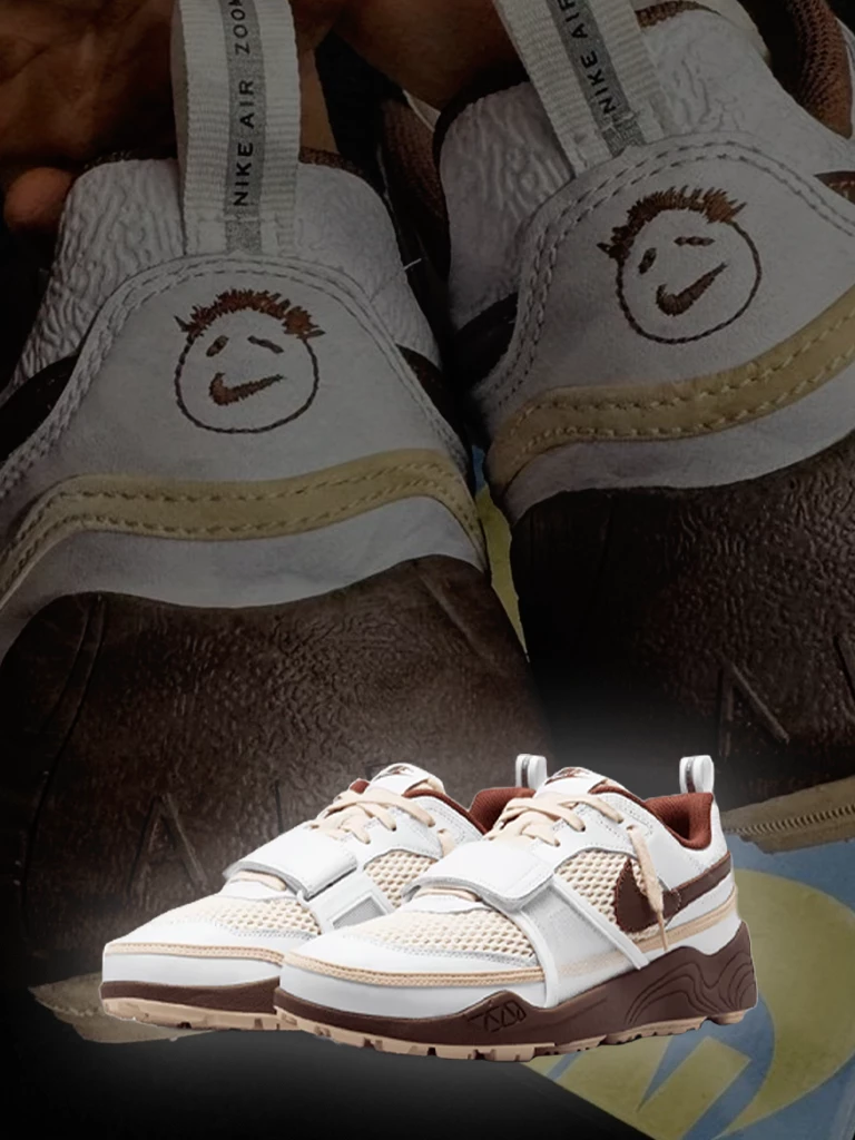 Don't miss any information on the Travis Scott x Nike Zoom Field Jaxx Light Chocolate release with our free app! 