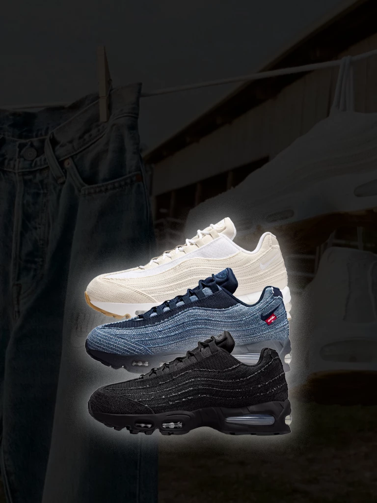 Don't miss any info on the release of the Levi's x Nike Air Max 95 OG Pack with our free app! 