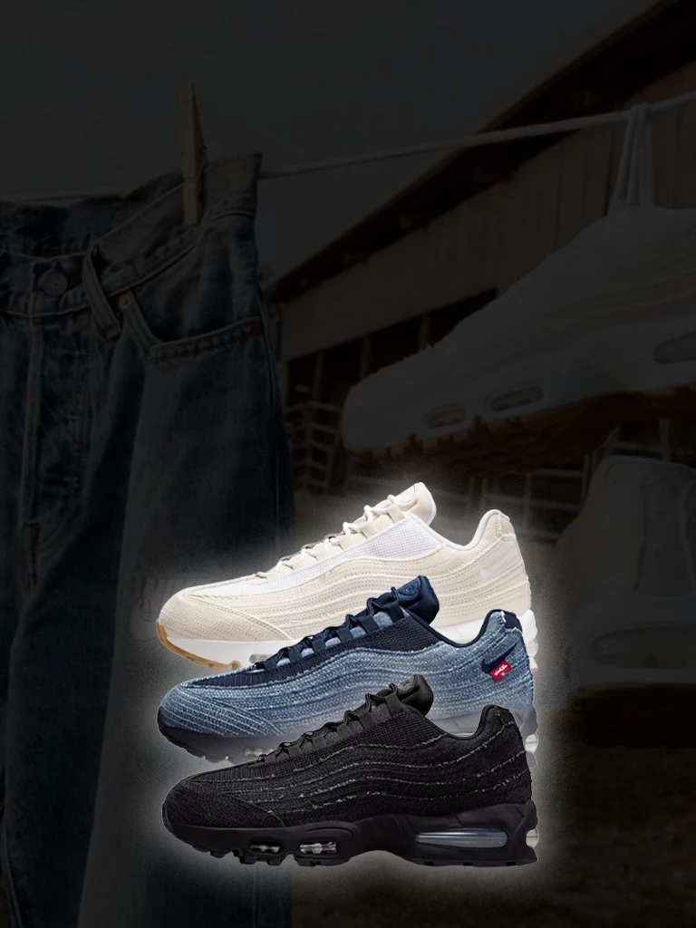 Don't miss any info on the release of the Levi's x Nike Air Max 95 OG Pack with our free app! 