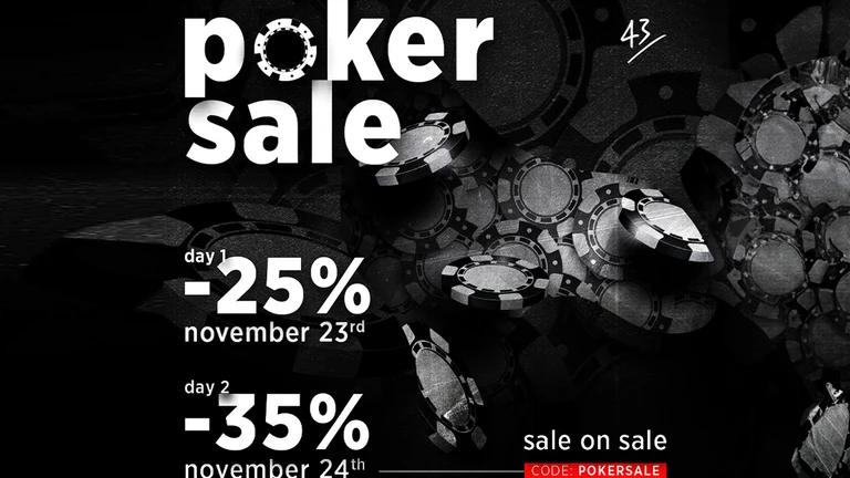 43einhalb Poker Sale - 25% off auf reduzierte Artikel!