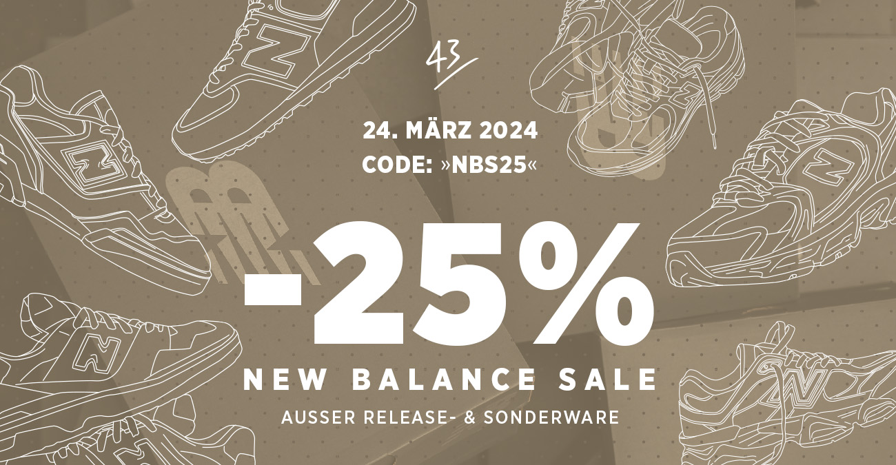 43einhalb Brand Sale - 25% auf New Balance Pieces