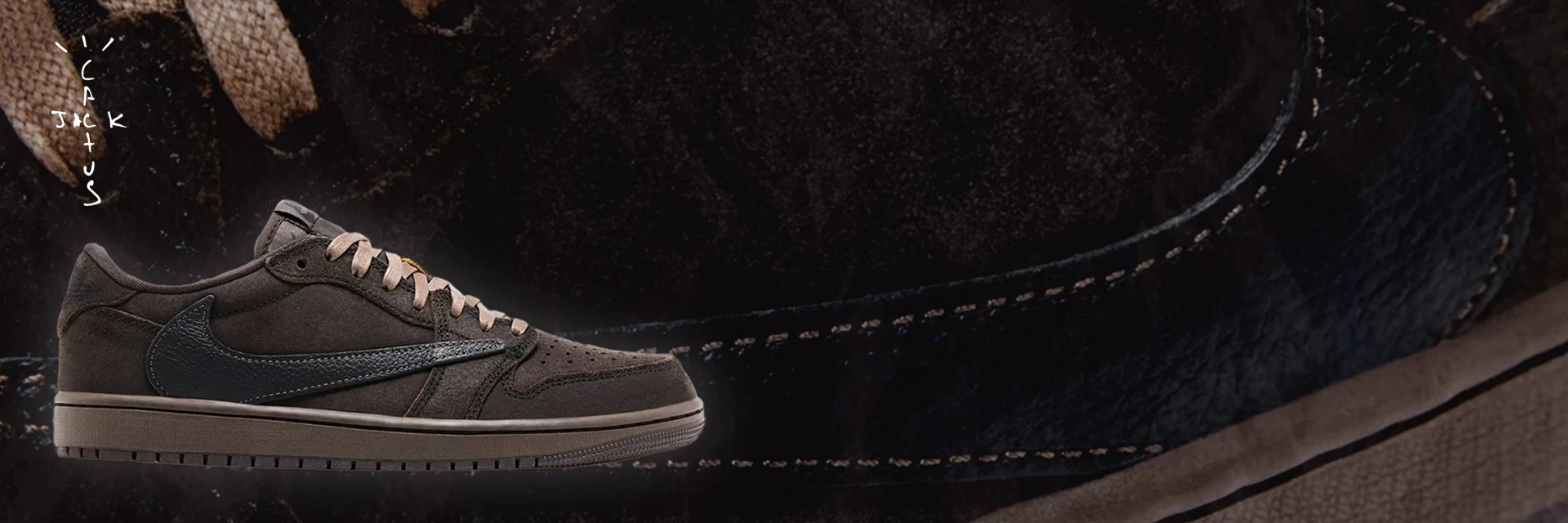 Don't miss any information on the Travis Scott x Air Jordan 1 Low Velvet Brown with our free app! 